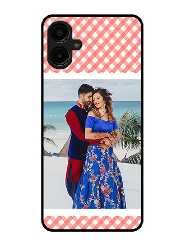 Custom Galaxy A06 Custom Metal Phone CasePink Pattern Design
