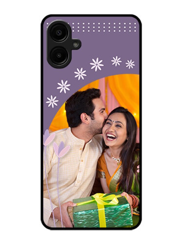 Custom Galaxy A06 Custom Metal Phone CaseLavender Flowers Design
