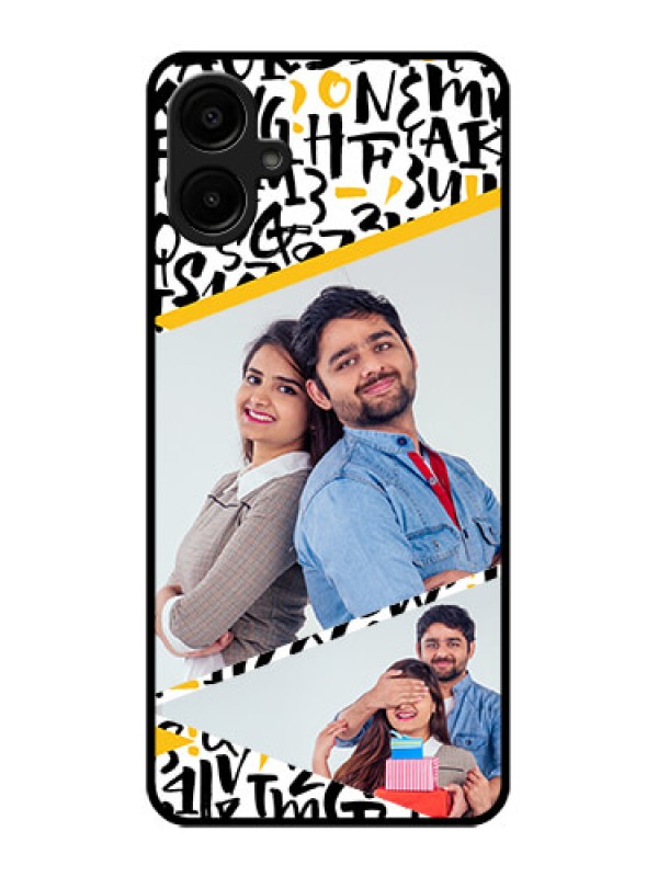 Custom Galaxy A06 Custom Metal Phone CaseLetters Pattern Design