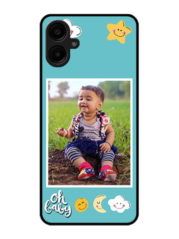 Custom Galaxy A06 Custom Metal Phone CaseSmiley Kids Stars Design