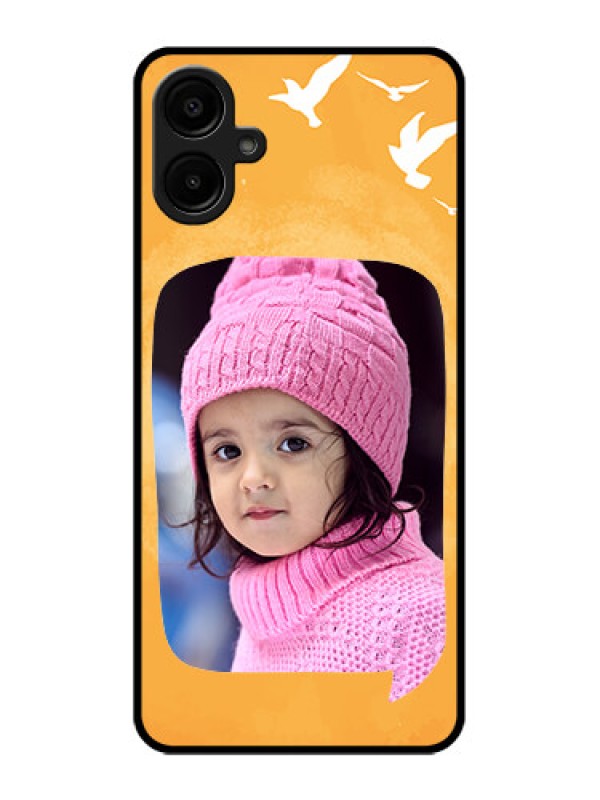 Custom Galaxy A06 Custom Metal Phone CaseWater Color Design With Bird Icons