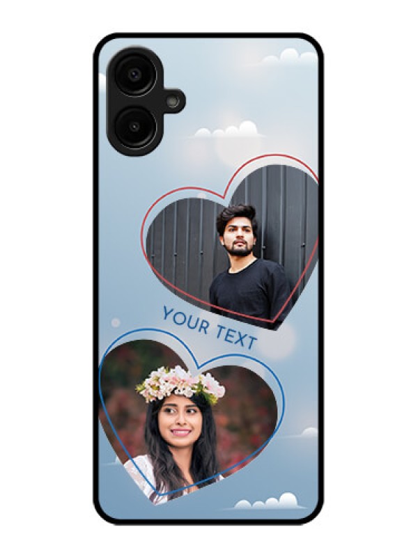 Custom Galaxy A06 Custom Metal Phone CaseBlue Color Couple Design