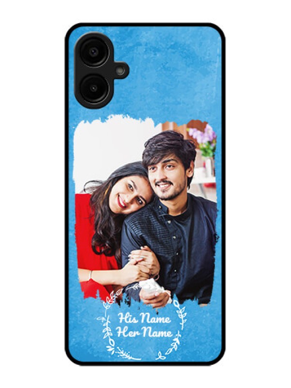 Custom Galaxy A06 Custom Metal Phone CaseBlue Color Vintage Design