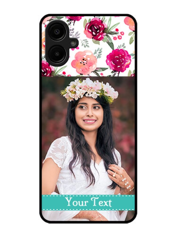 Custom Galaxy A06 Custom Metal Phone CaseWater Colors Floral Design