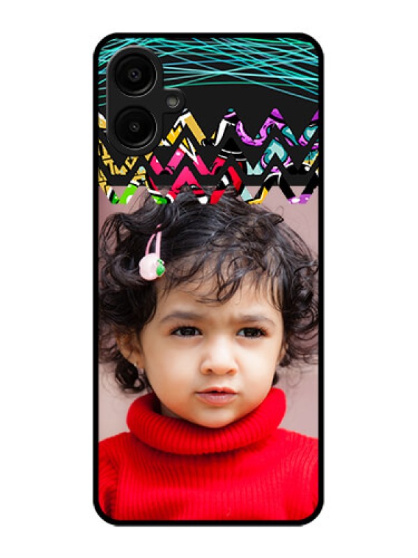Custom Galaxy A06 Custom Metal Phone CaseNeon Abstract Design