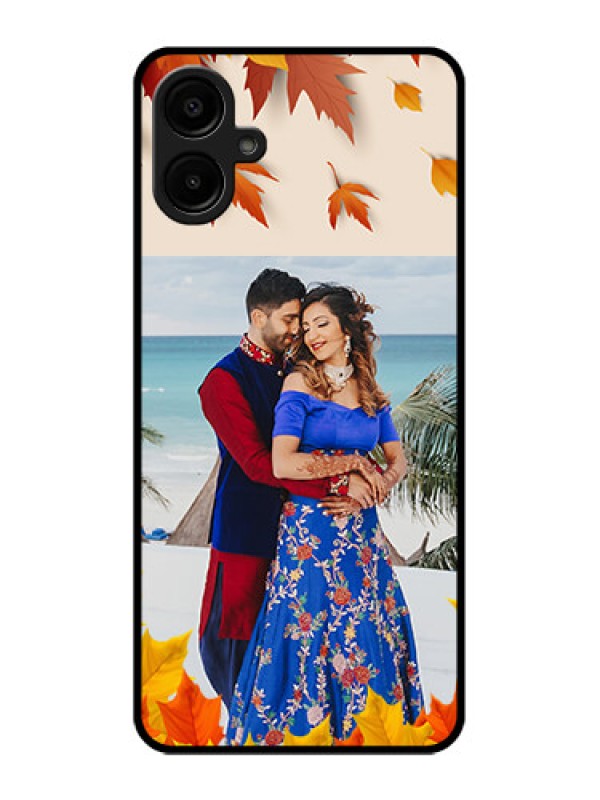 Custom Galaxy A06 Custom Metal Phone CaseAutumn Maple Leaves Design