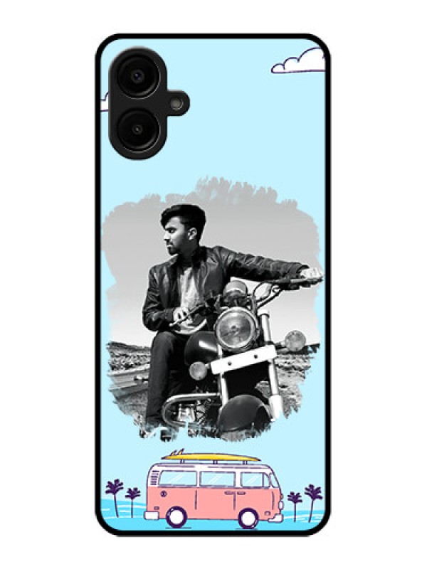 Custom Galaxy A06 Custom Metal Phone CaseTravel and Adventure Design
