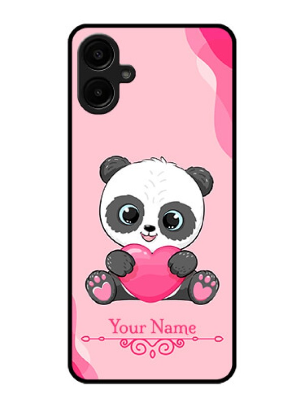 Custom Galaxy A06 Custom Metal Phone CaseCute Panda Design