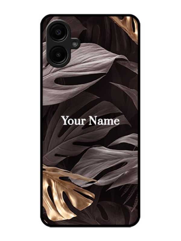 Custom Galaxy A06 Custom Metal Phone CaseWild Leaves Digital Paint Design