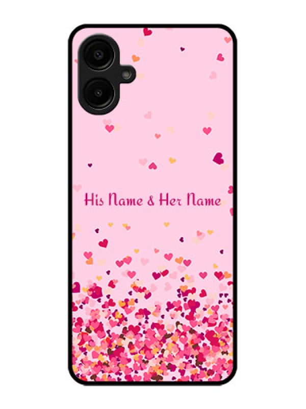 Custom Galaxy A06 Custom Metal Phone CaseFloating Hearts Design