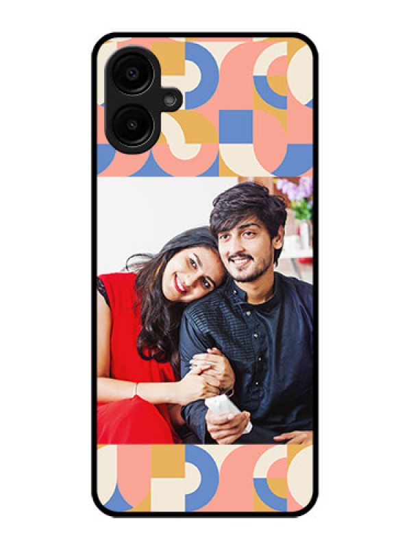 Custom Galaxy A06 Custom Metal Phone CaseSemi - Circle Maze Pattern Design