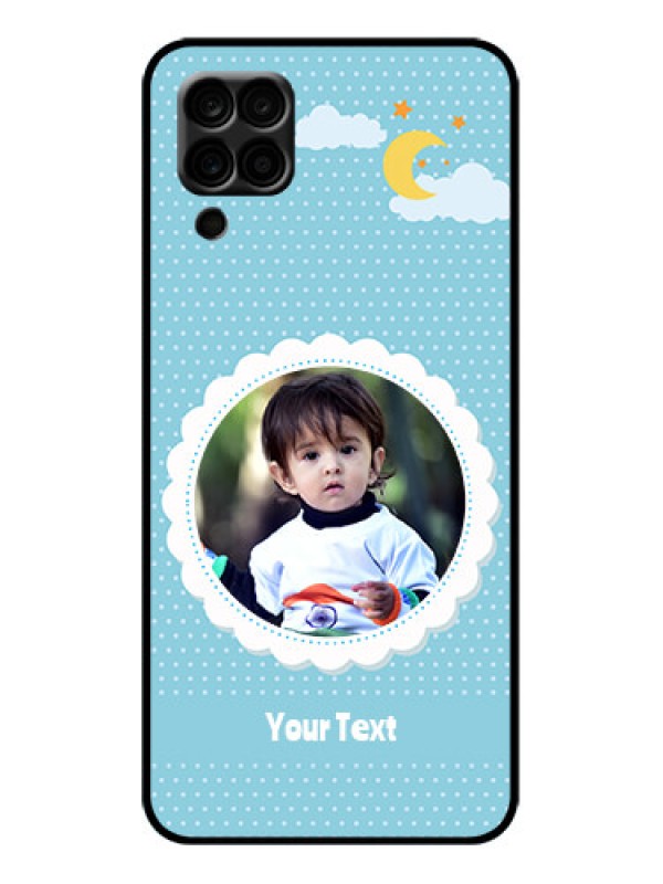 Custom Galaxy A12 Custom Metal Phone Case - Violet Pattern Design