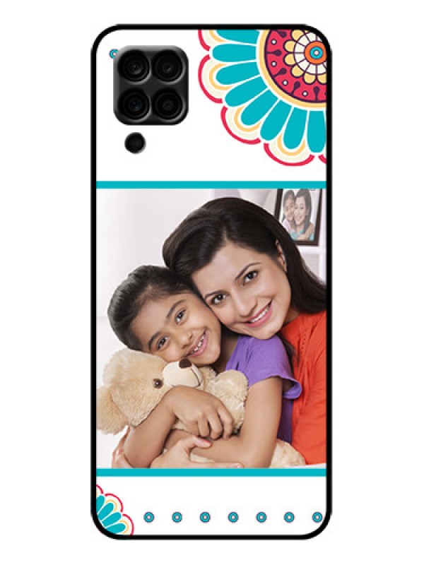 Custom Galaxy A12 Custom Metal Phone Case - Flower Design