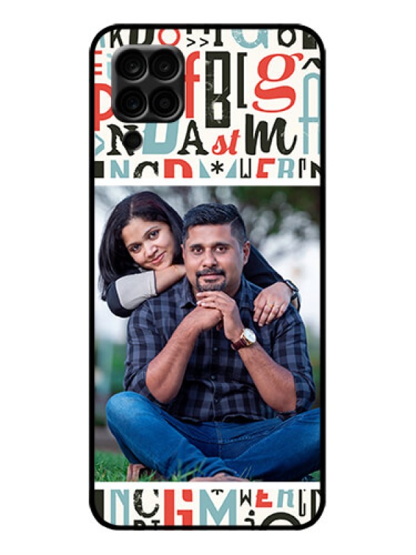 Custom Galaxy A12 Custom Metal Phone Case - Alphabet Design