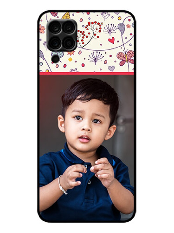 Custom Galaxy A12 Custom Metal Phone Case - Premium Floral Design
