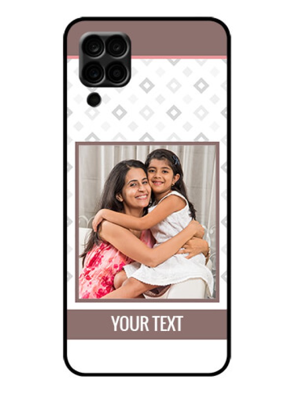 Custom Galaxy A12 Custom Metal Phone Case - Simple Diamond Design