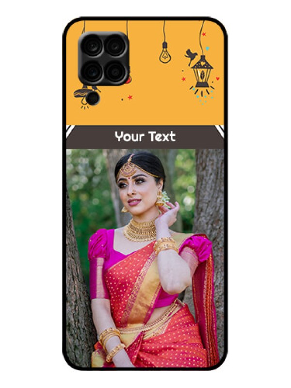 Custom Galaxy A12 Custom Metal Phone Case - With Family Picture And Icons