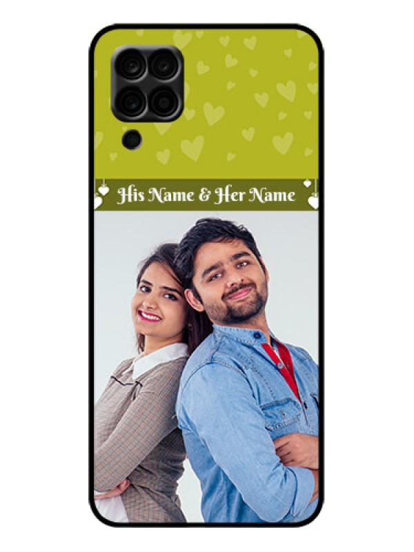 Custom Galaxy A12 Custom Metal Phone Case - You and Me Heart Design