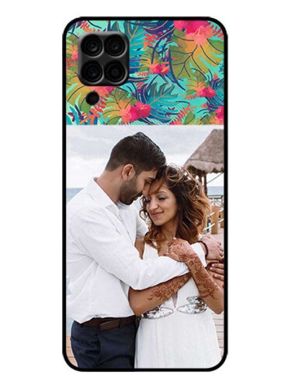 Custom Galaxy A12 Custom Metal Phone Case - Watercolor Floral Design