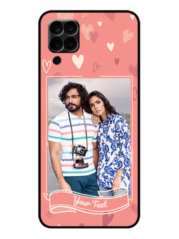 Custom Galaxy A12 Custom Metal Phone Case - Love Doodle Art Design