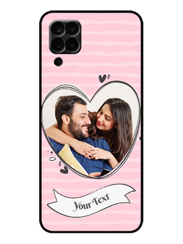Custom Galaxy A12 Custom Metal Phone Case - Vintage Heart Design