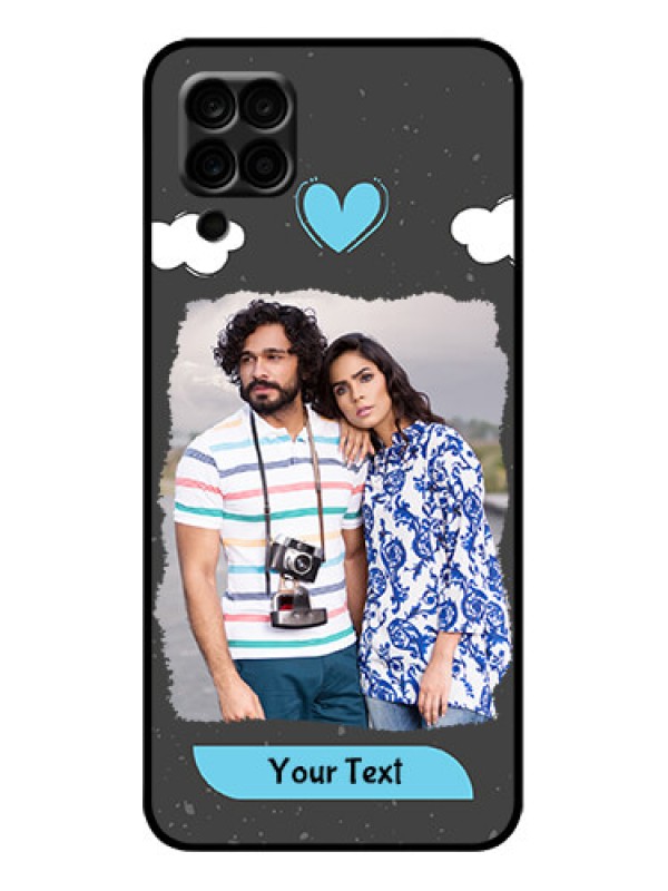 Custom Galaxy A12 Custom Metal Phone Case - Splashes With Love Doodles Design