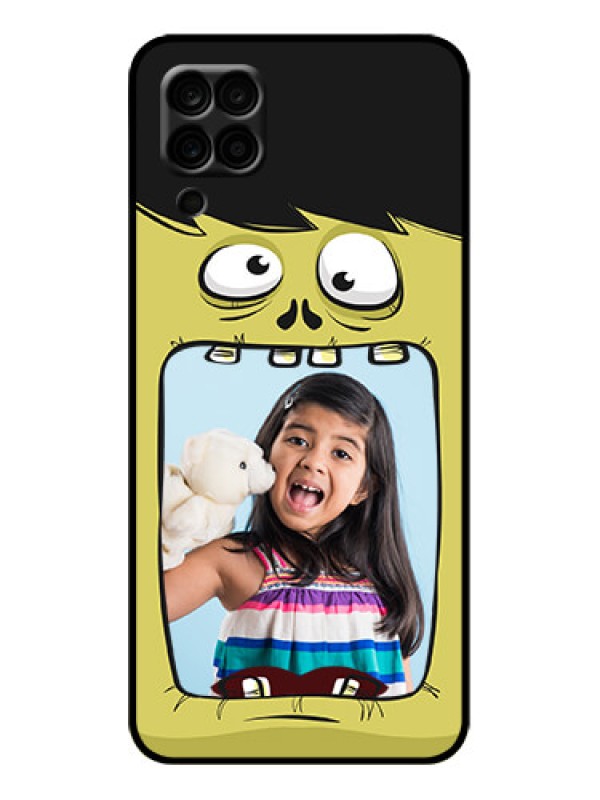 Custom Galaxy A12 Custom Metal Phone Case - Cartoon Monster Back Case Design
