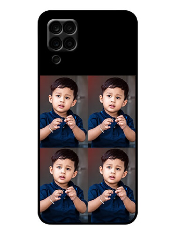 Custom Galaxy A12 Custom Metal Phone Case - 4 Image Holder Design
