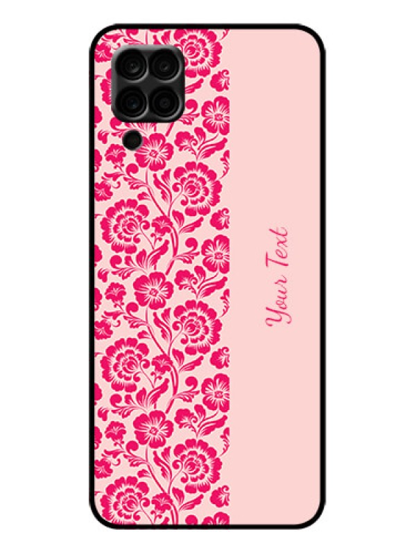 Custom Galaxy A12 Custom Metal Phone Case - Attractive Floral Pattern Design