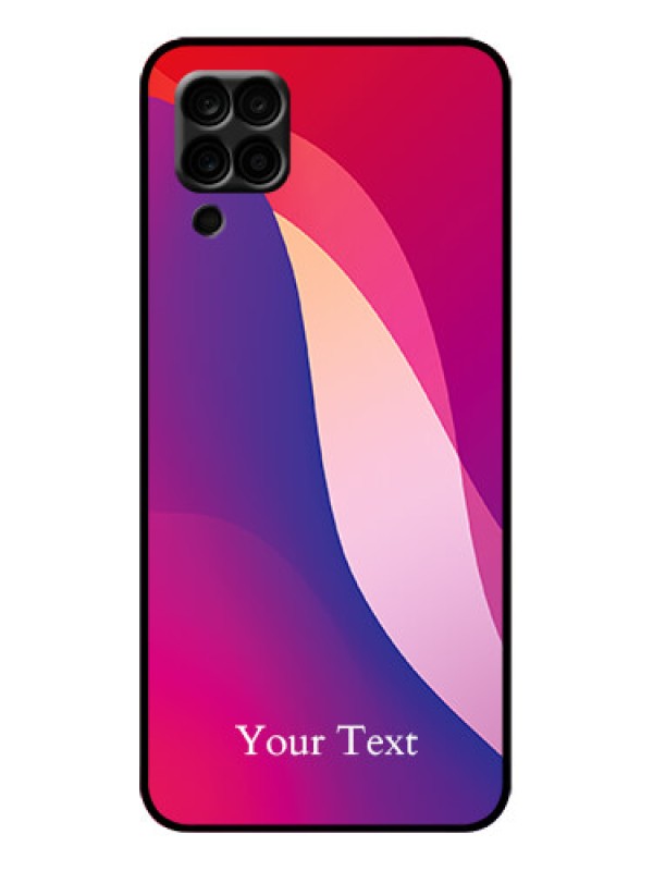 Custom Galaxy A12 Custom Metal Phone Case - Digital Abstract Overlap Design