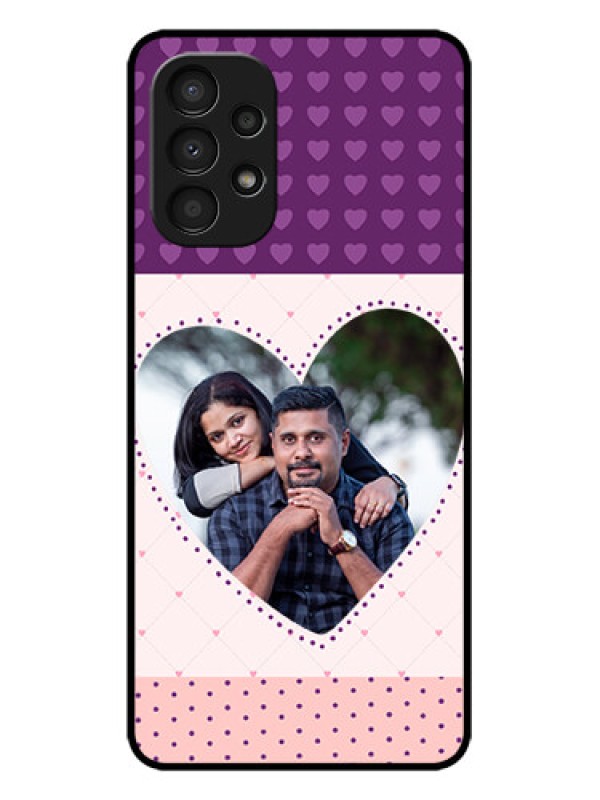 Custom Galaxy A13 Custom Metal Phone CaseViolet Love Dots Design