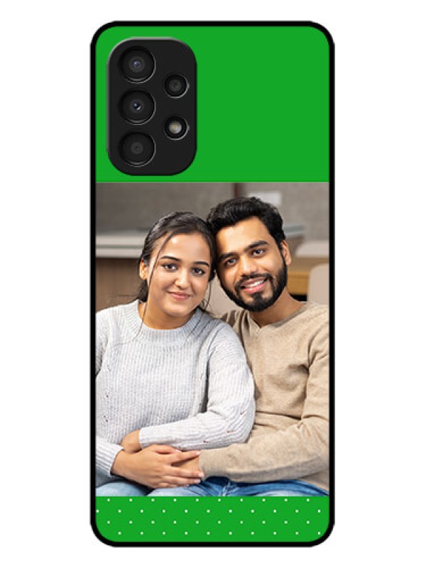 Custom Galaxy A13 Custom Metal Phone CaseGreen Pattern Design