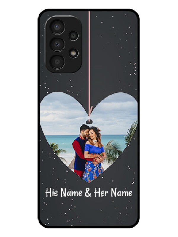 Custom Galaxy A13 Custom Metal Phone CaseHanging Heart Design