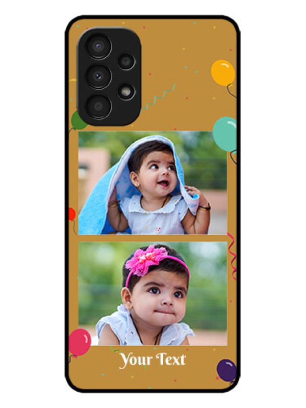 Custom Galaxy A13 Custom Metal Phone CaseImage Holder With Birthday Celebrations Design