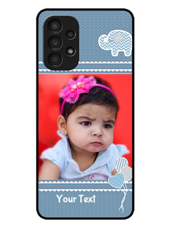 Custom Galaxy A13 Custom Metal Phone CaseWith Kids Pattern Design