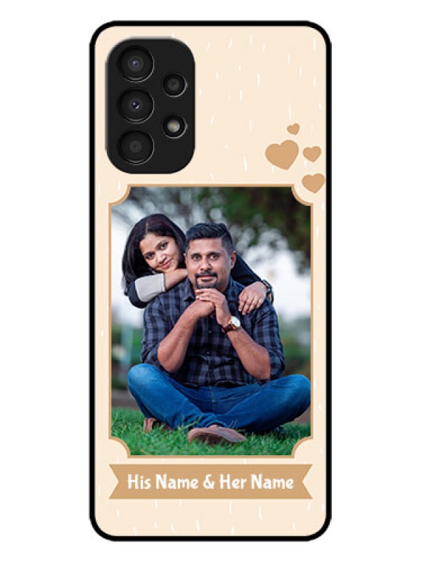 Custom Galaxy A13 Custom Metal Phone CaseWith Confetti Love Design