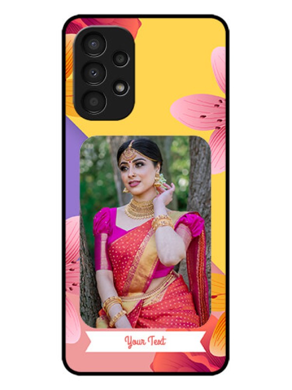 Custom Galaxy A13 Custom Metal Phone Case3 Image With Vintage Floral Design