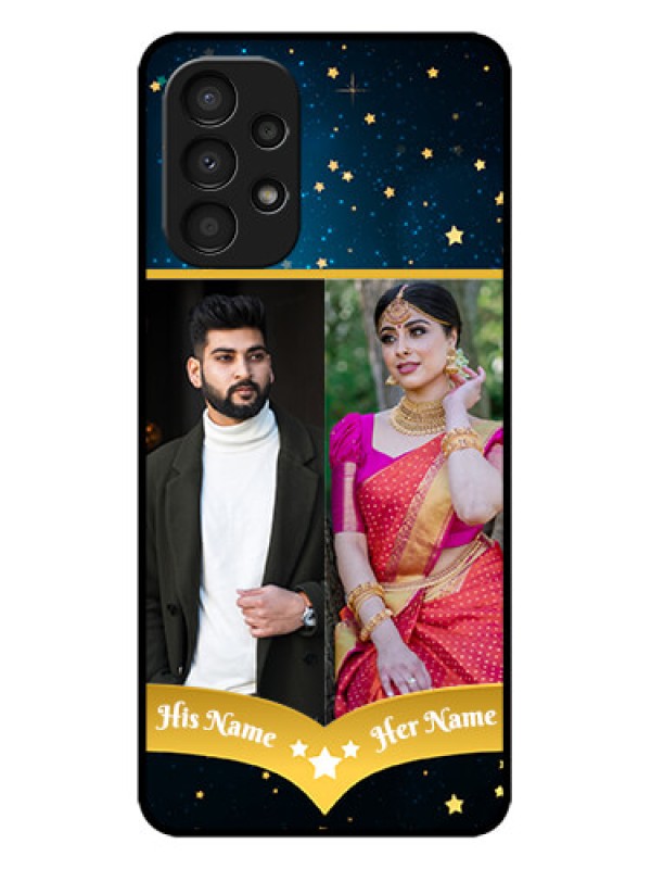 Custom Galaxy A13 Custom Metal Phone CaseGalaxy Stars Backdrop Design