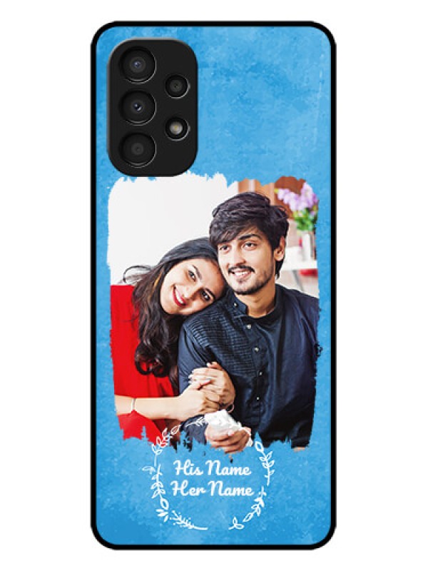 Custom Galaxy A13 Custom Metal Phone CaseBlue Color Vintage Design