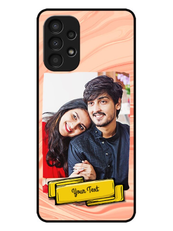 Custom Galaxy A13 Custom Metal Phone CaseMarble Texture Design