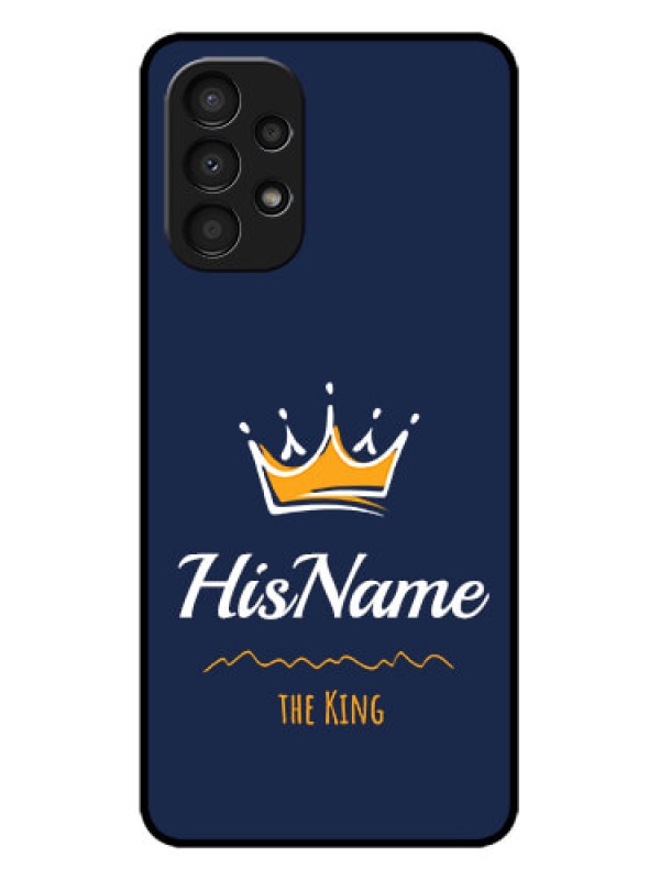 Custom Galaxy A13 Custom Metal Phone CaseKing With Name Design