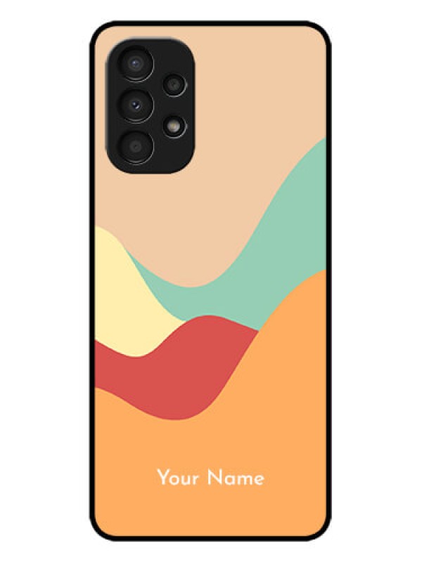 Custom Galaxy A13 Custom Metal Phone CaseOcean Waves Multi - Colour Design