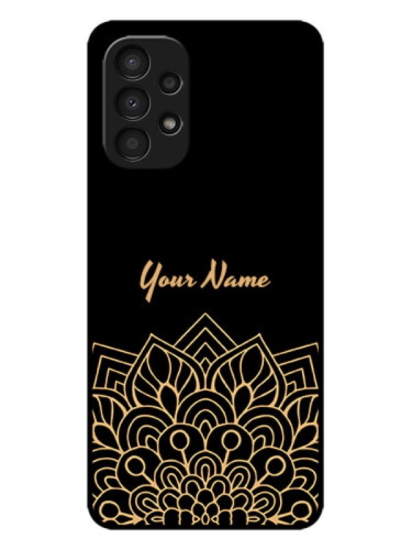 Custom Galaxy A13 Custom Metal Phone CaseGolden Mandala Design