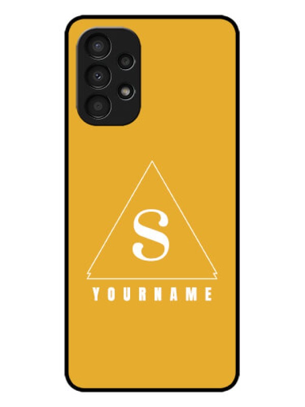 Custom Galaxy A13 Custom Metal Phone CaseSimple Triangle Design