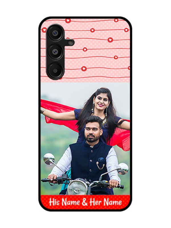Custom Samsung Galaxy A16 5G Custom Metal Phone Case - Red Pattern Case Design