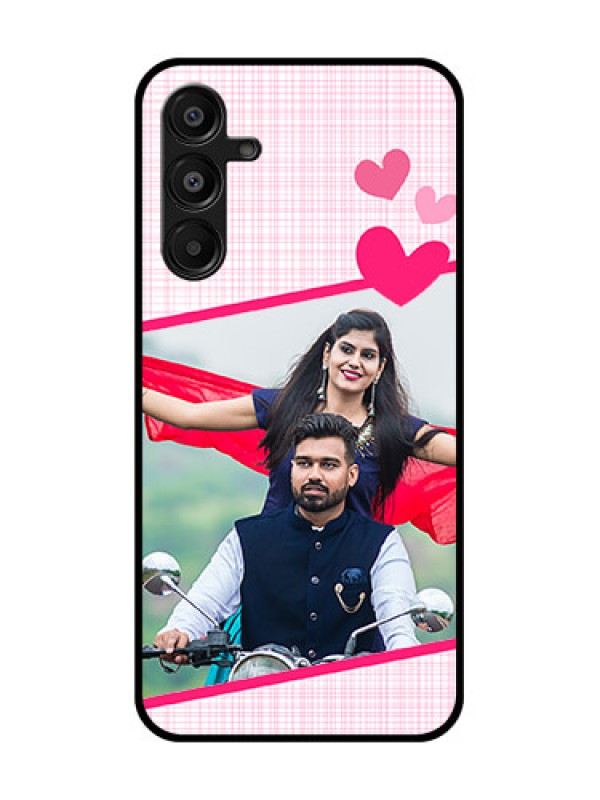 Custom Samsung Galaxy A16 5G Custom Metal Phone Case - Love Shape Heart Design