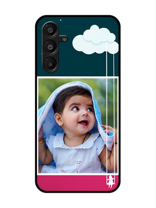 Custom Samsung Galaxy A16 5G Custom Metal Phone Case - Cute Girl With Cloud Design