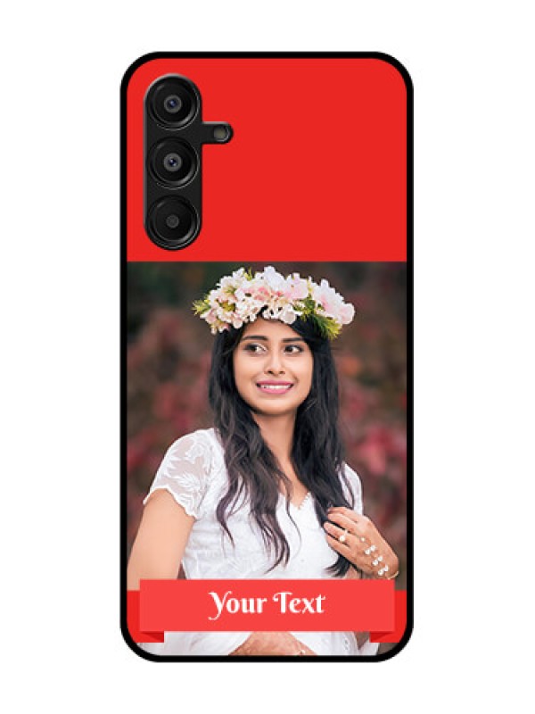 Custom Samsung Galaxy A16 5G Custom Metal Phone Case - Simple Red Color Design