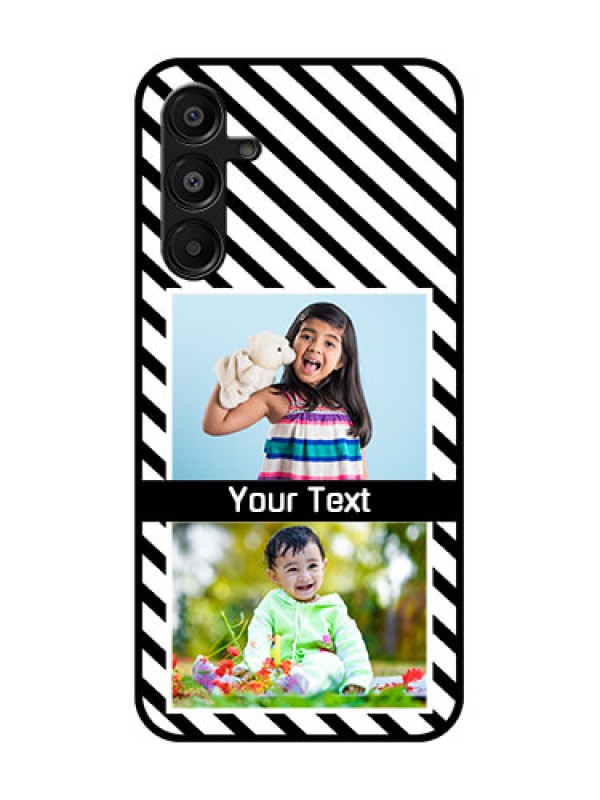 Custom Samsung Galaxy A16 5G Custom Metal Phone Case - Black And White Stripes Design