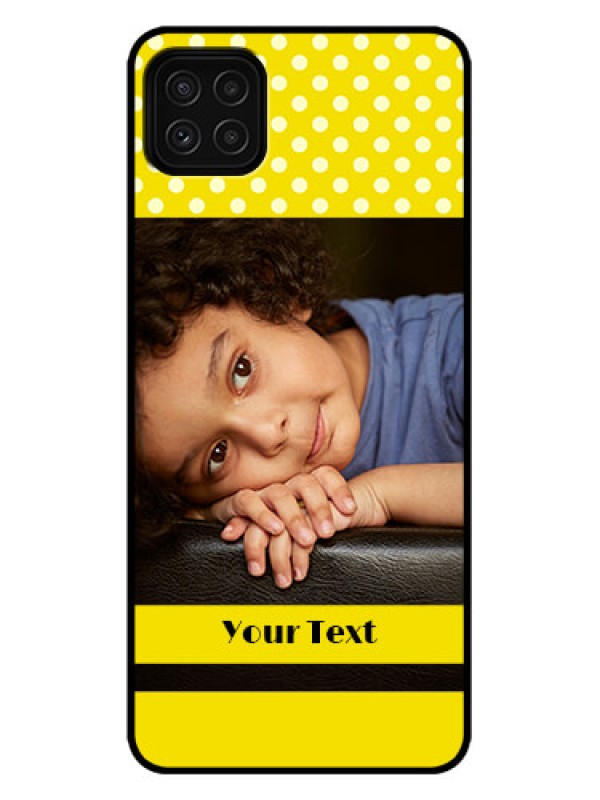 Custom Galaxy A22 5G Custom Metal Phone Case - Bright Yellow Case Design